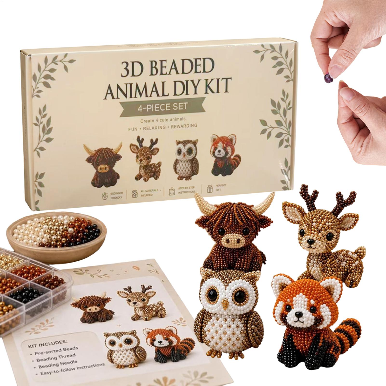 Desk Setup Shelf - Cute Bird & Animal Beading Craft