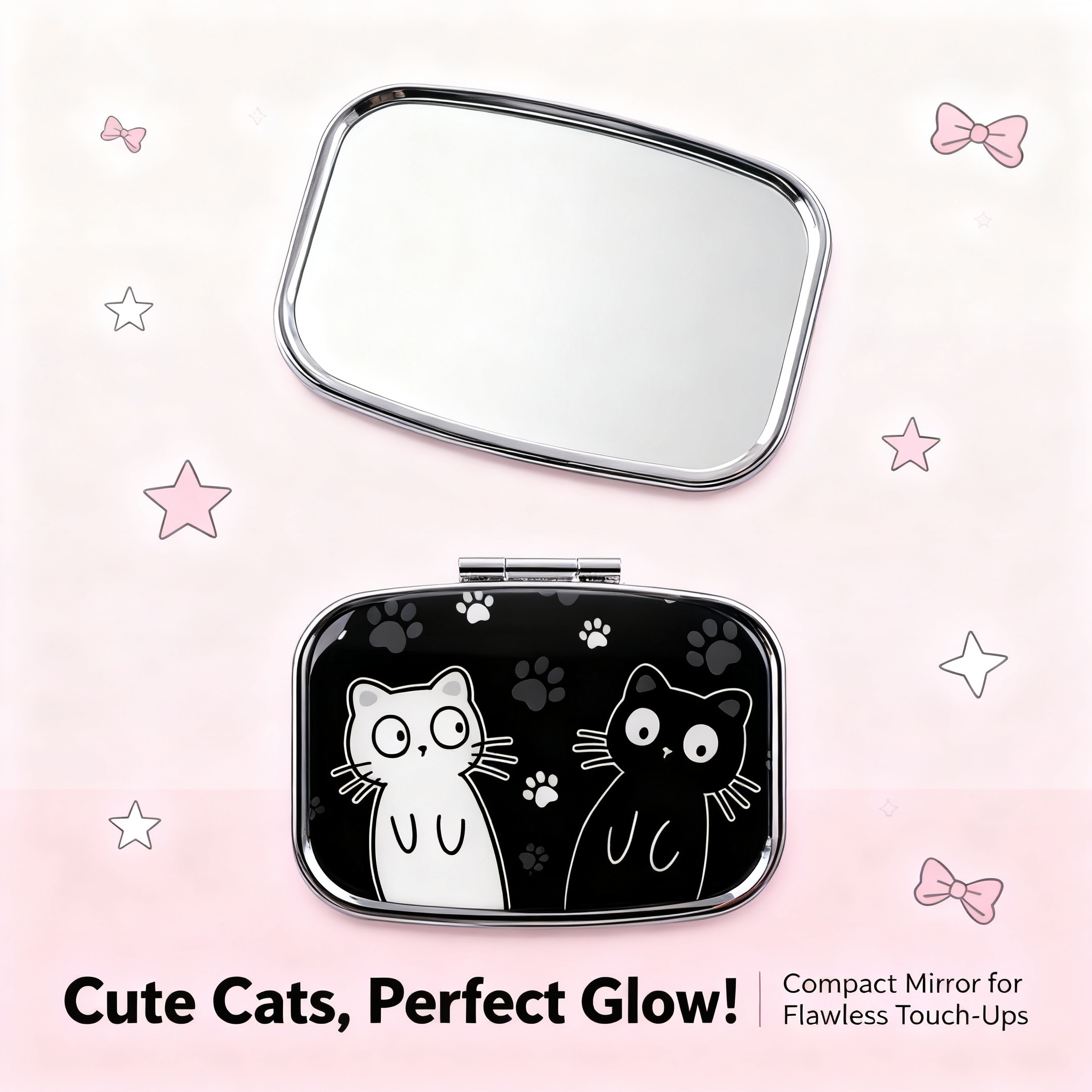 Cable Box Organizer - Cartoon Black And White Cat Travel
