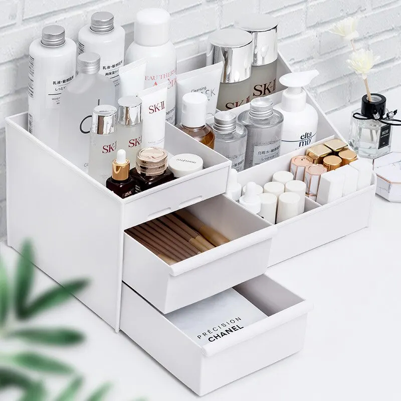 Desk Setup Shelf - 1pc White New Drawer Makeup Storage