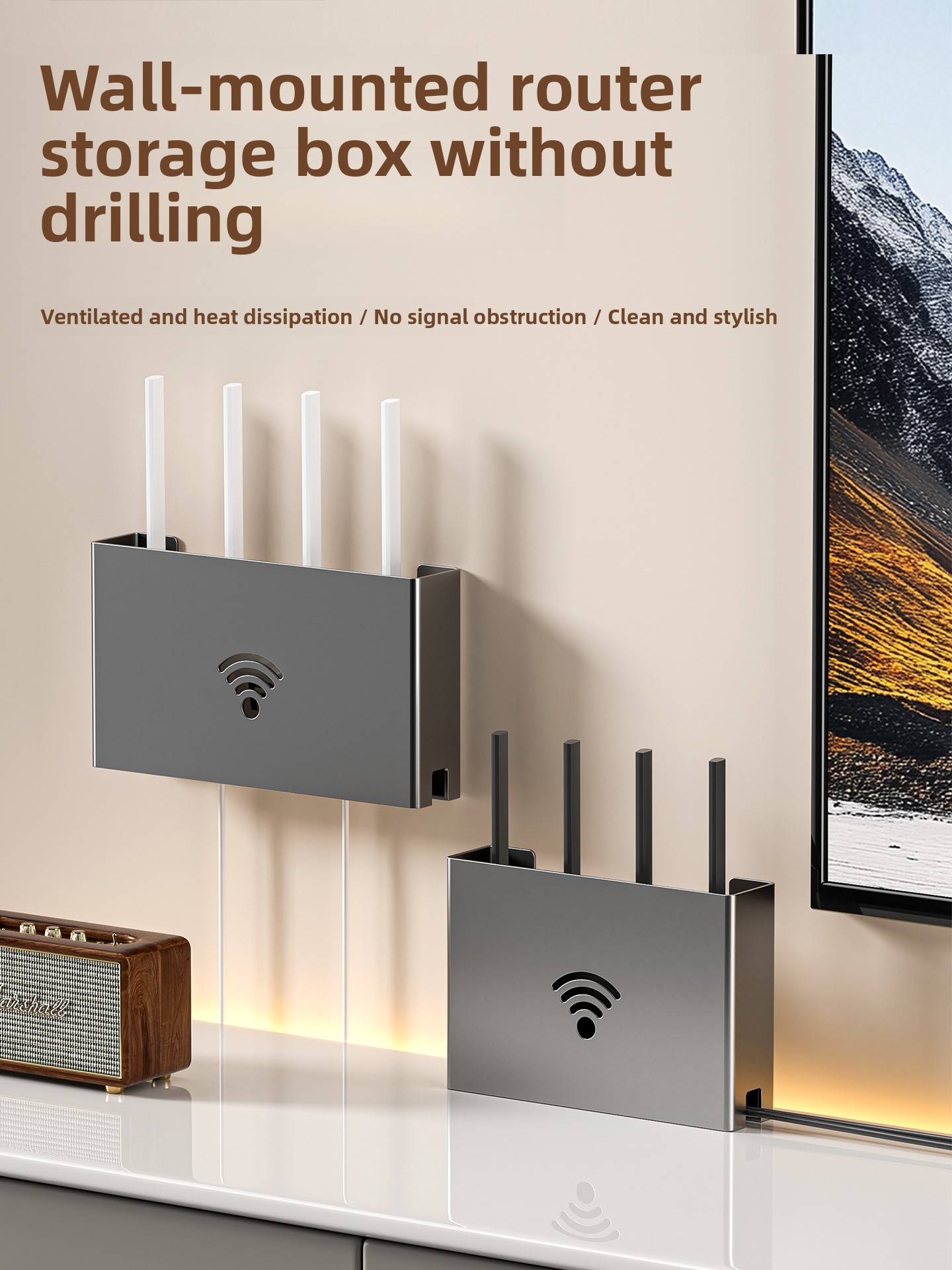 Wall-Mounted Router Storage Bo – Cable Box Organizer Bewertung und Preis