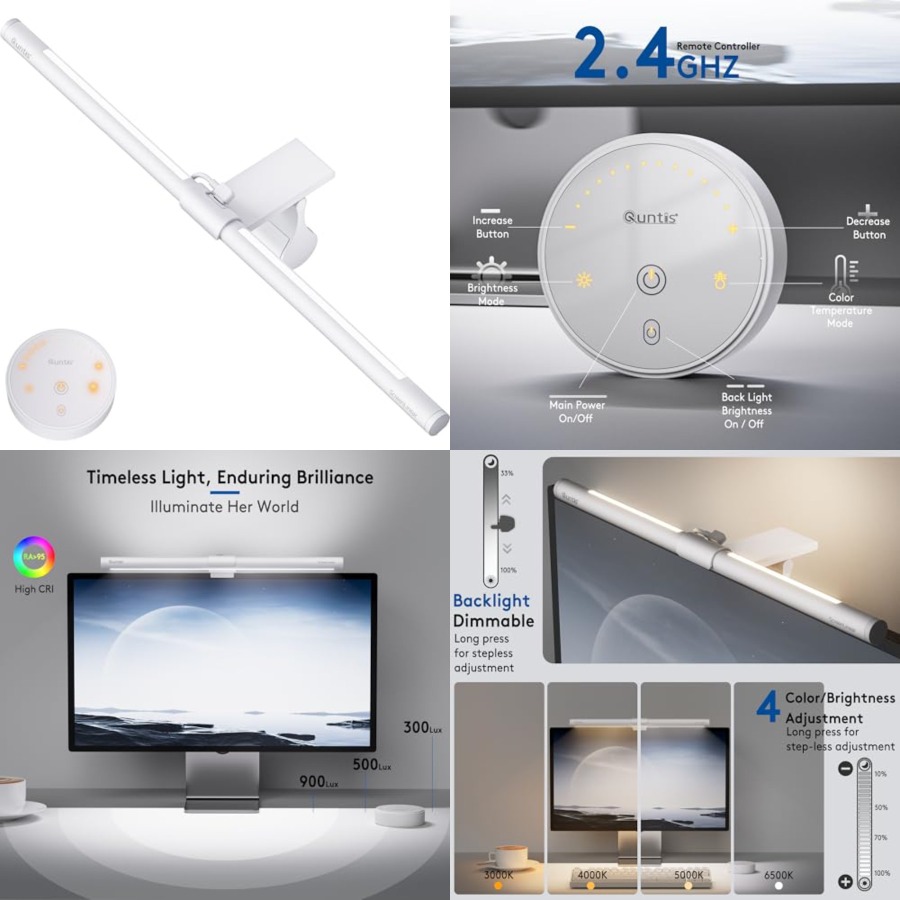 Monitor Light Bar with Remote, – Desk Setup No Computer Bewertung und Preis