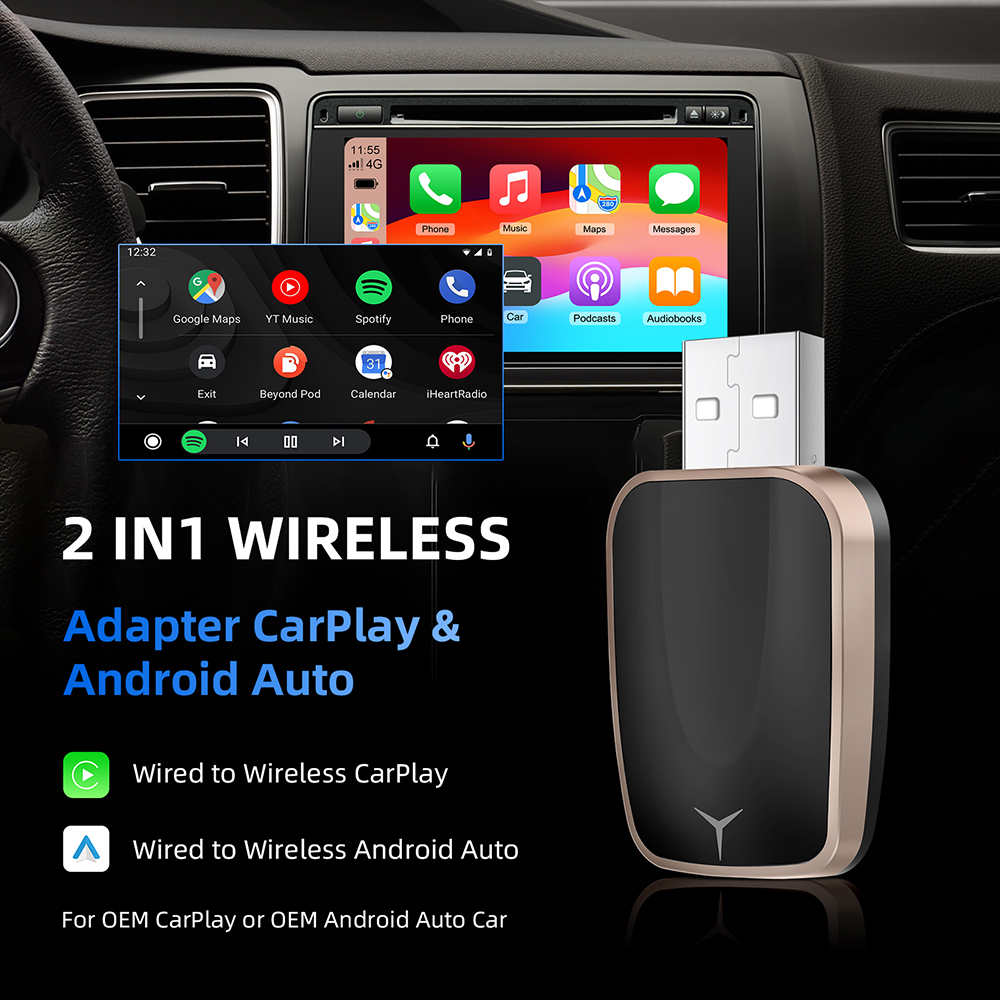 2in1 Wireless CarPlay Dongle W – Cable Box Organizer Bewertung und Preis