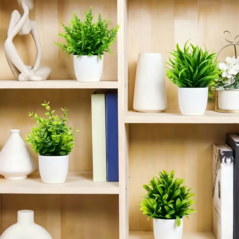 Mini Artificial Potted Plants  – Desk Setup Shelf Bewertung und Preis