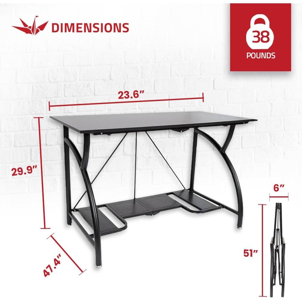 Space-Saving Collapsible Compu – Desk Setup With Laptop And Monitor Bewertung und Preis