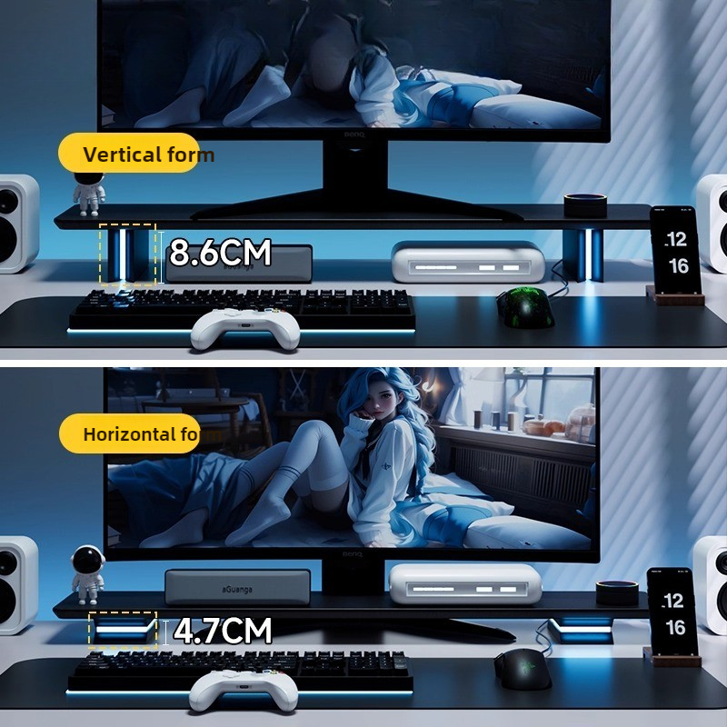 RGB Monitor Stand Ergonomic Co – Desk Setup With Laptop And Monitor Bewertung und Preis