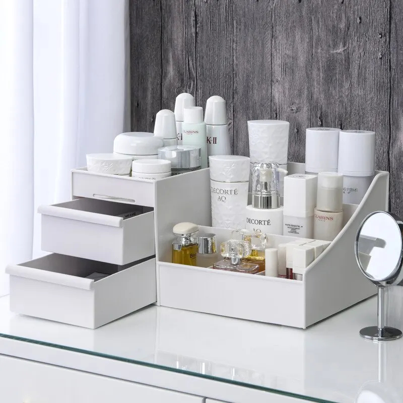 1pc White New Drawer Makeup St – Desk Setup Shelf Bewertung und Preis