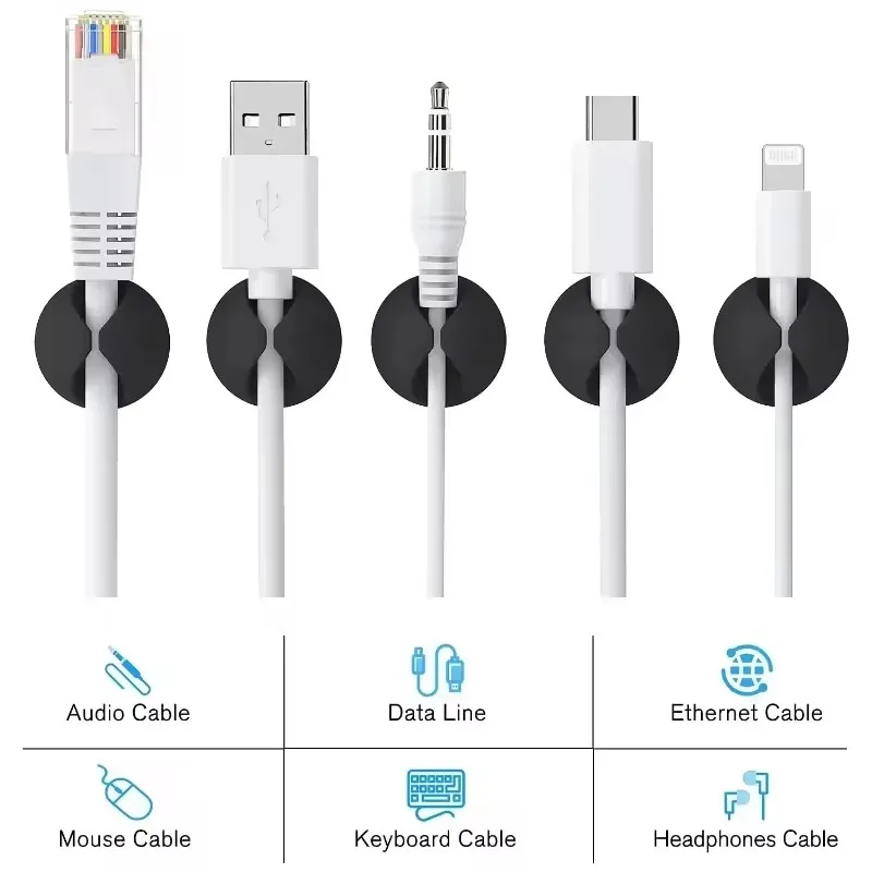 5/50Pcs Desktop Wall Cable Cli – Cable Box Organizer Bewertung und Preis