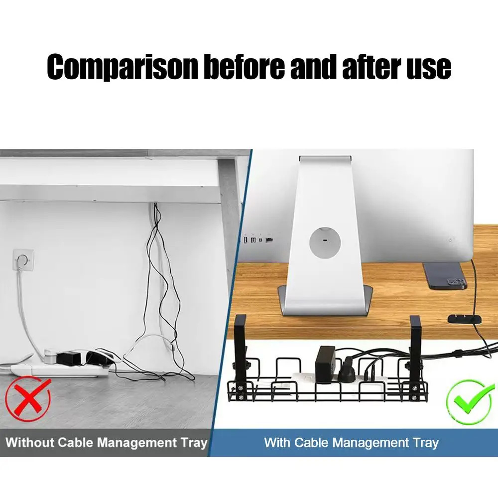 Cable Management Box Under Des – Desk Setup Shelf Bewertung und Preis